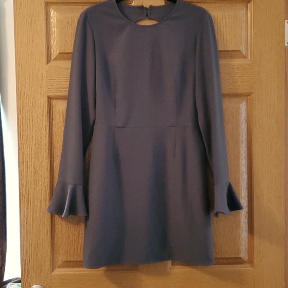 Leith ruffle long sleeve dress